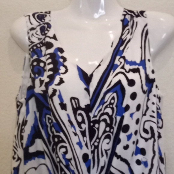 Chico's  Paisley Crepe Tank Top - Picture 4 of 14